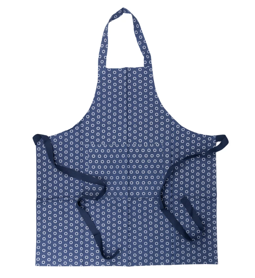 Navy Shweshwe apron