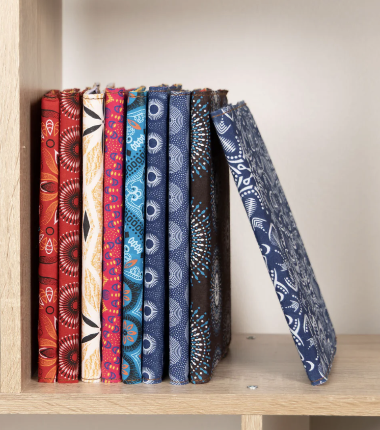 Set of Shweshwe-covered notebooks